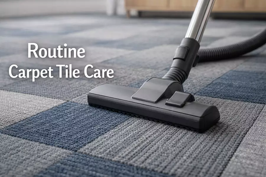 How to Clean Carpet Tiles-Routine Carpet Tile Care-One Stop Floor