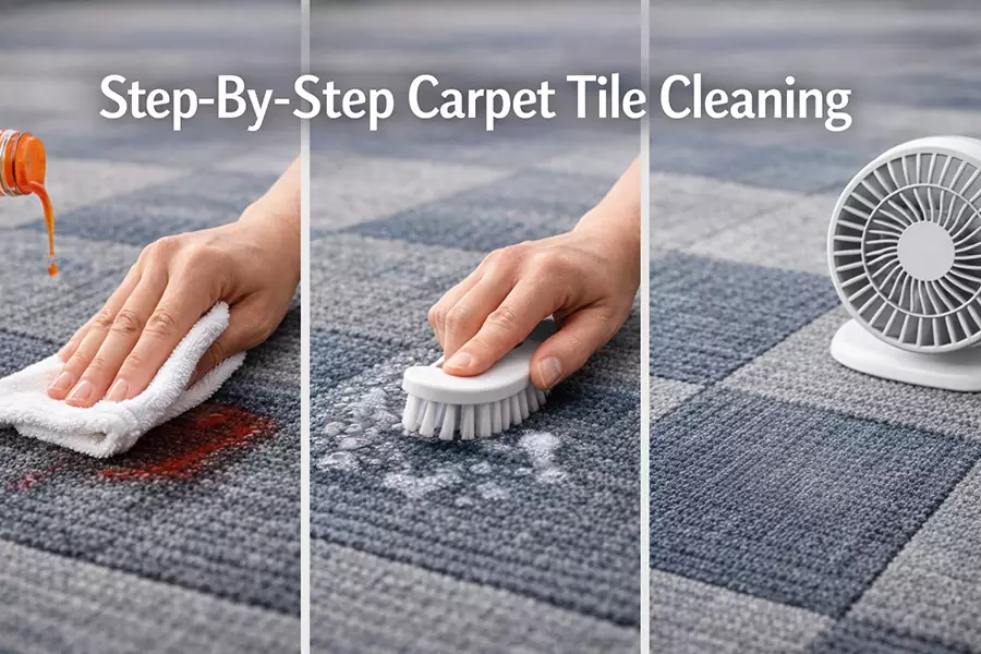 How to Clean Carpet Tiles-Step‑By‑Step Carpet Tile Cleaning-One Stop Floor